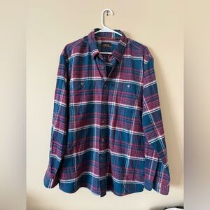 ORVIS Men’s Performance Red and Blue Plaid Shirt size Large